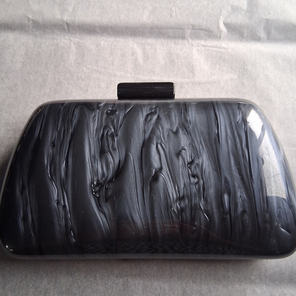 NWT Marbled Acrylic Evening Clutch Bag - Picture 1 of 9
